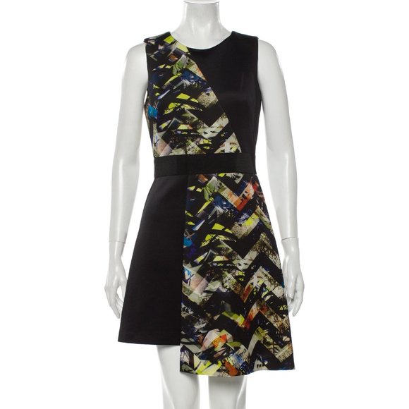 Milly Dresses & Skirts - MILLY Black Printed Milly A-Line Mini Dress